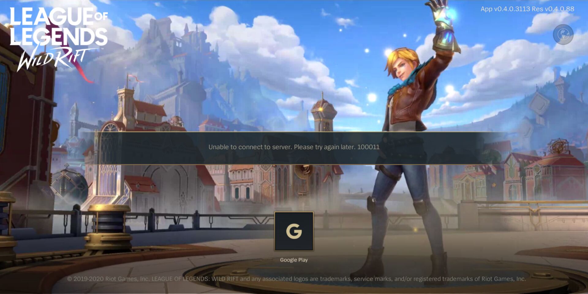 英雄联盟手游Goo Play services is missin怎么解决 100005错误怎么回事[多图]图片1